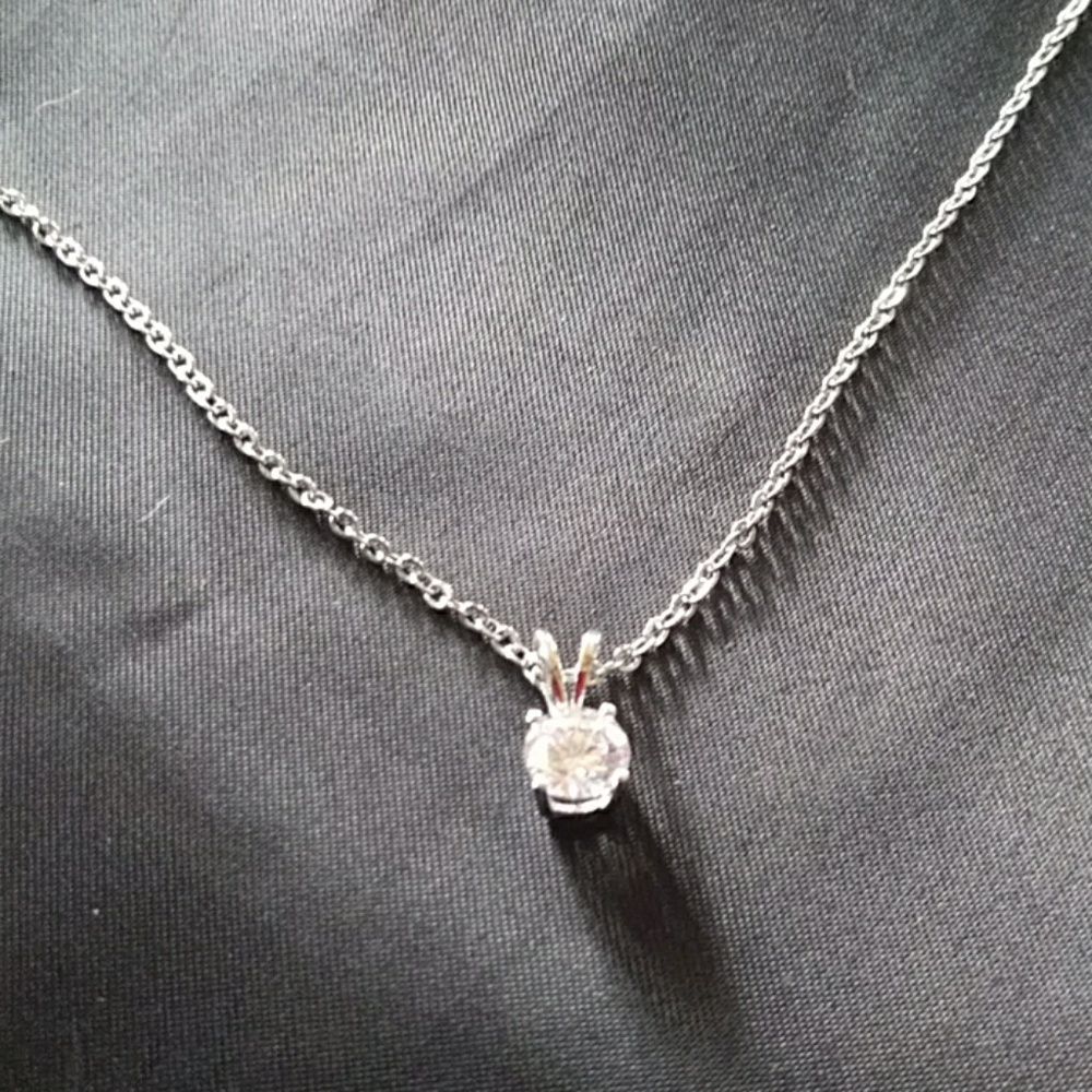 18" CZ DIAMOND NECKLACE - Picture 2 of 8